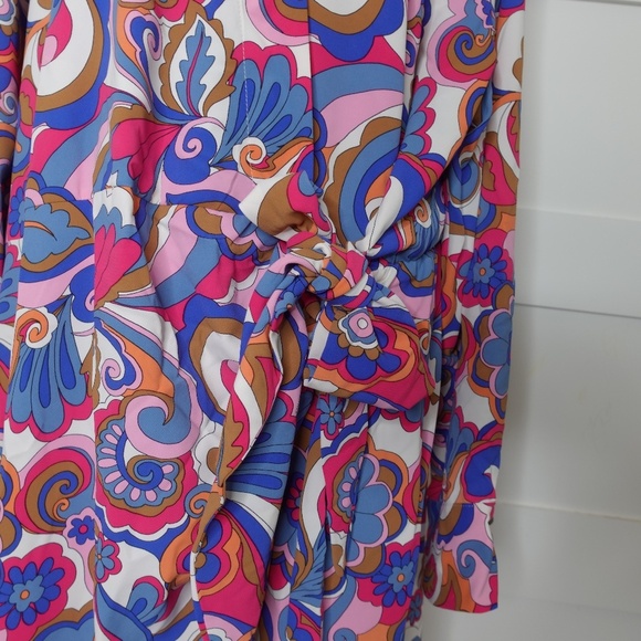 Intempo Women's midi wrap multicolor dress resort wear plus size 2X NWT - Picture 5 of 11